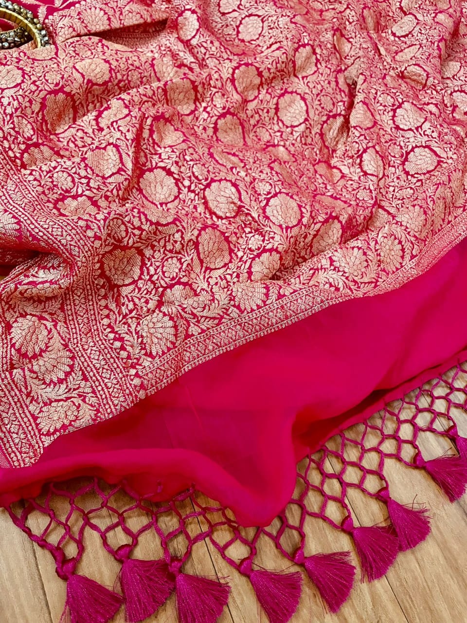 Pure Khaddi Georgette Banarasi Saree