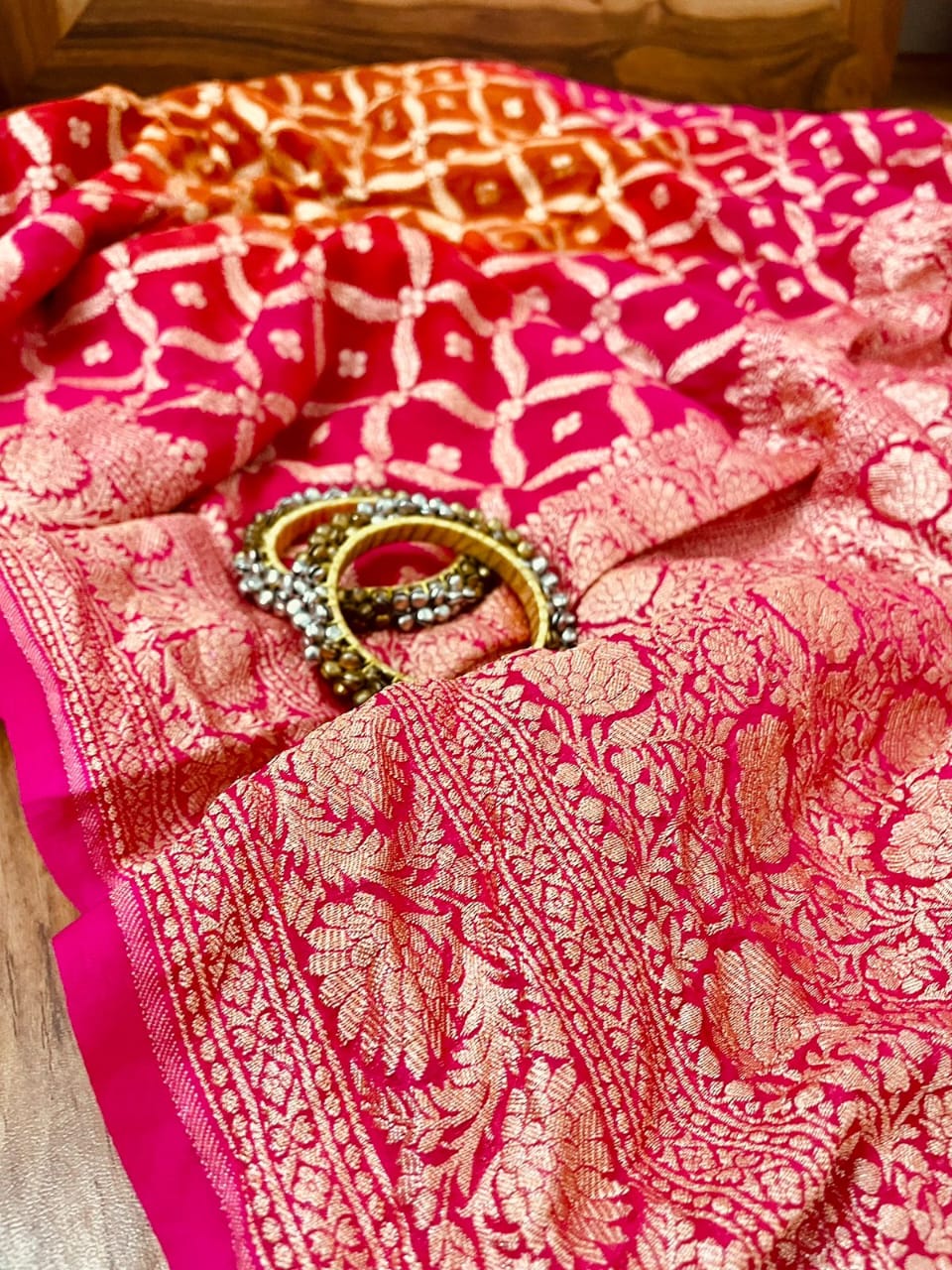 Pure Khaddi Georgette Banarasi Saree