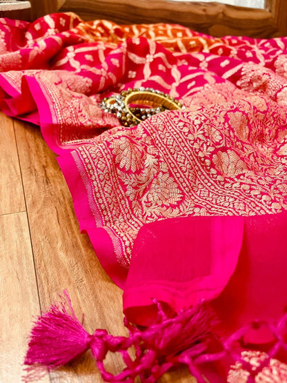 Pure Khaddi Georgette Banarasi Saree