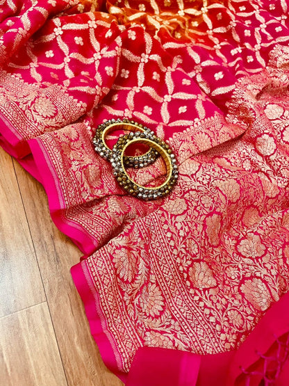 Pure Khaddi Georgette Banarasi Saree