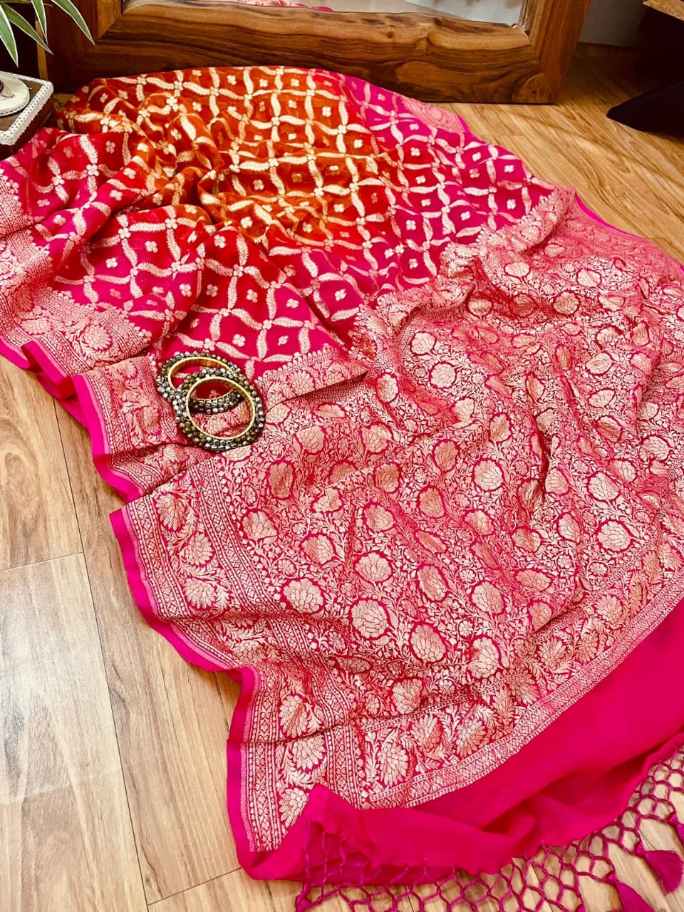 Pure Khaddi Georgette Banarasi Saree