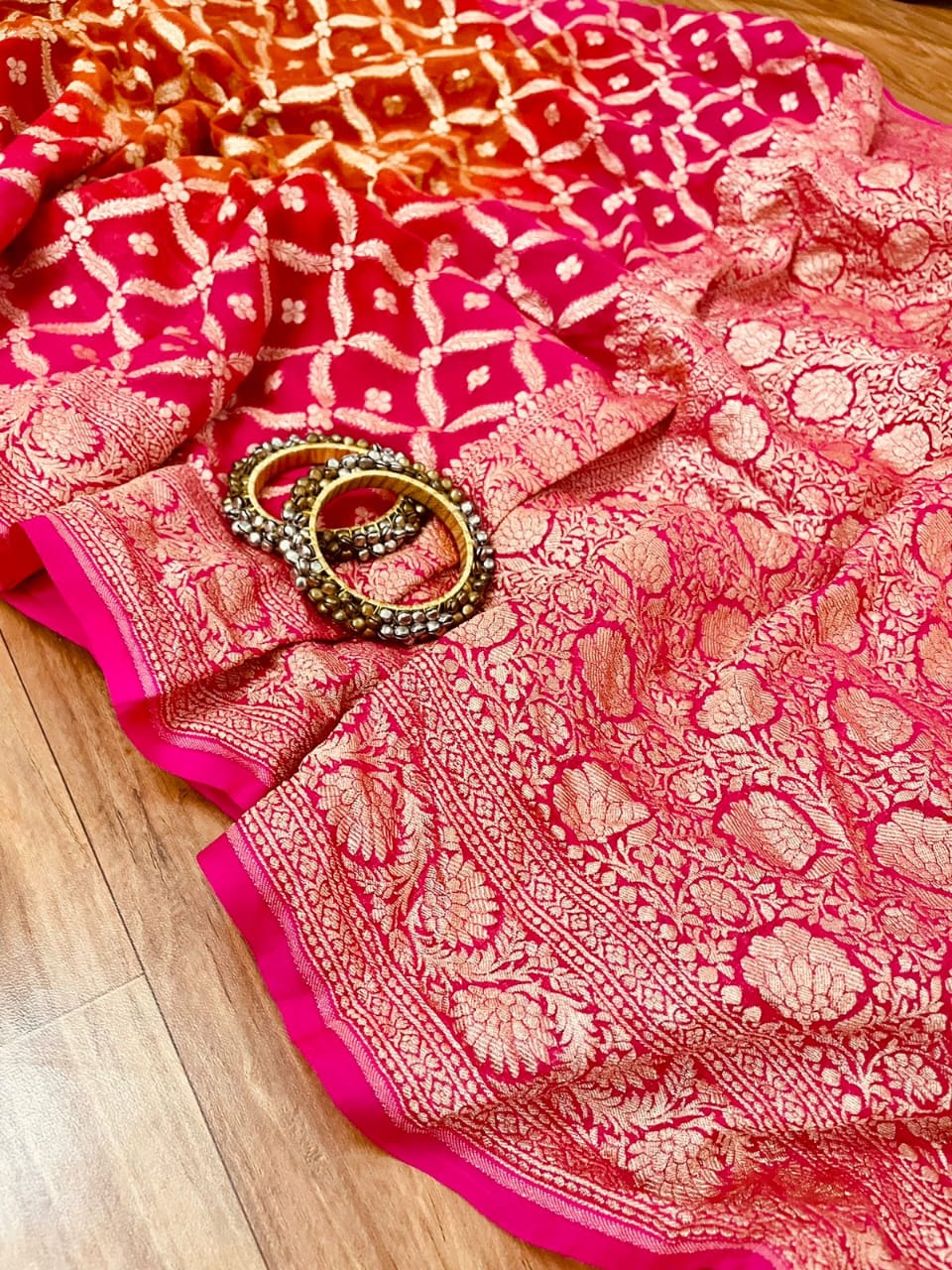 Pure Khaddi Georgette Banarasi Saree