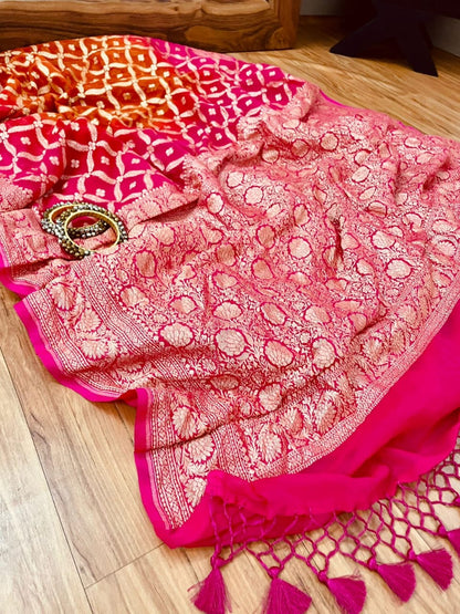 Pure Khaddi Georgette Banarasi Saree