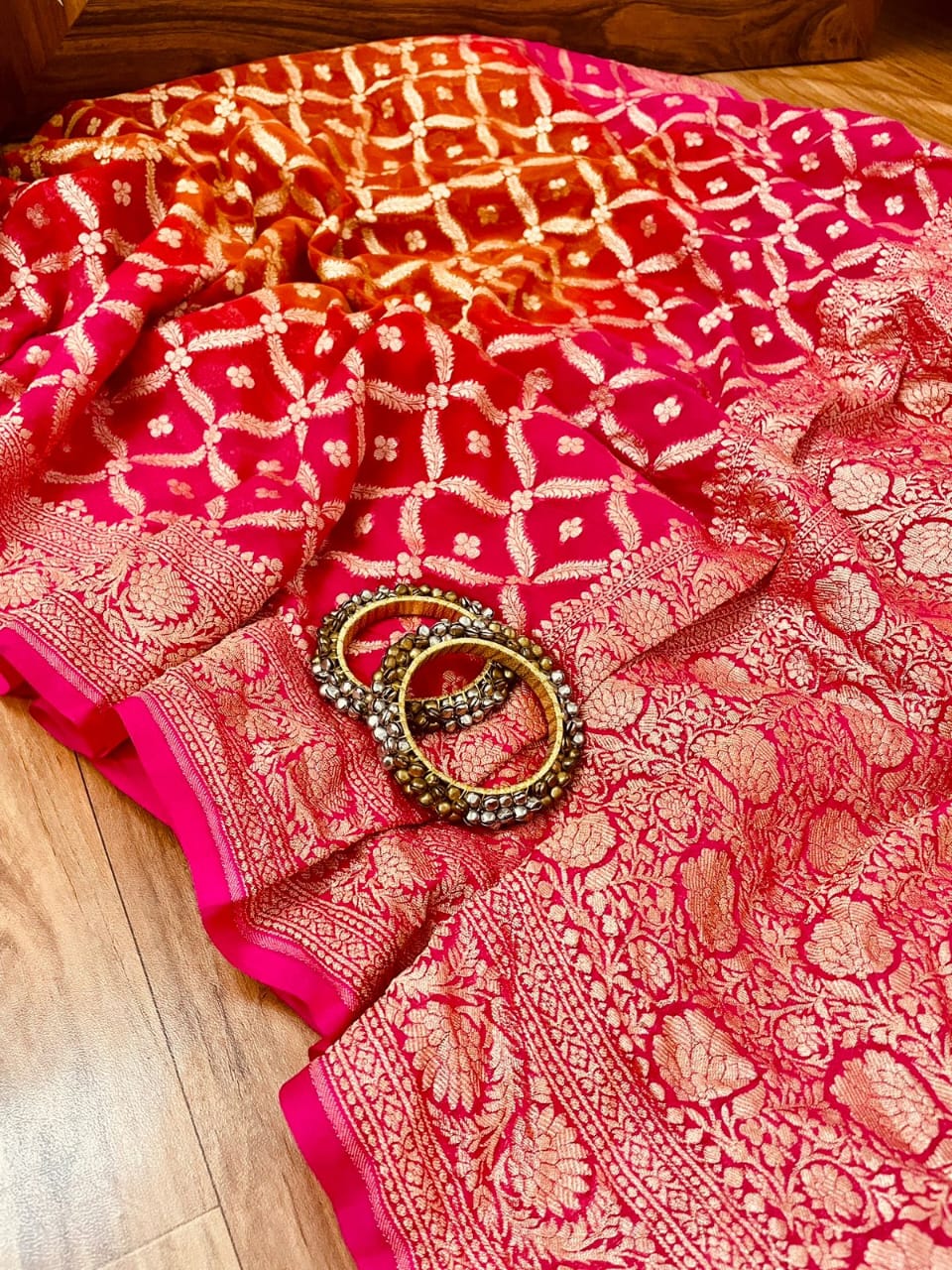 Pure Khaddi Georgette Banarasi Saree