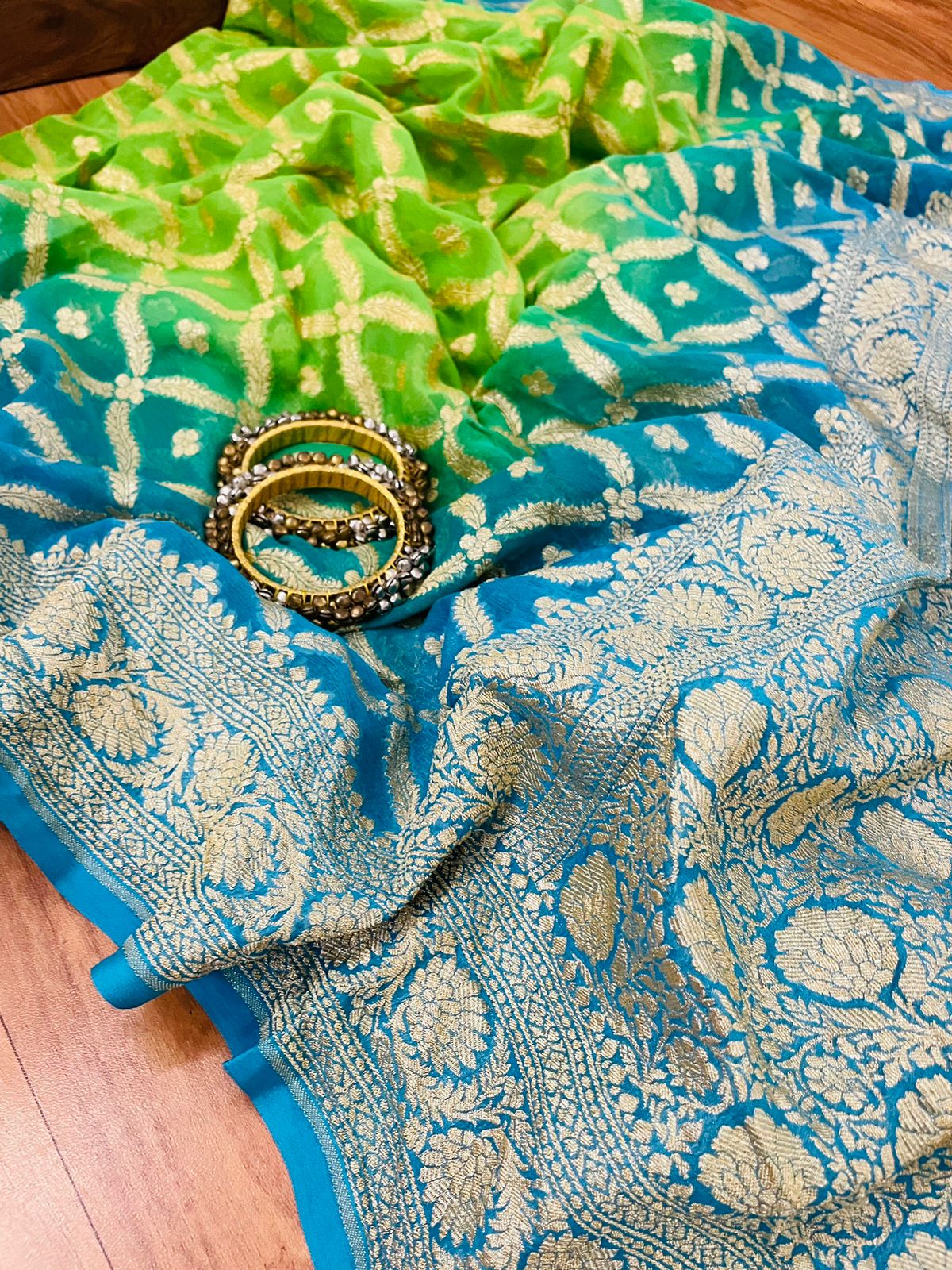 Pure Khaddi Georgette Banarasi Saree