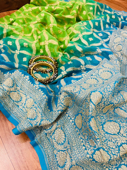 Pure Khaddi Georgette Banarasi Saree