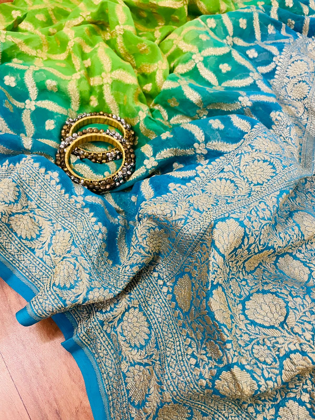 Pure Khaddi Georgette Banarasi Saree