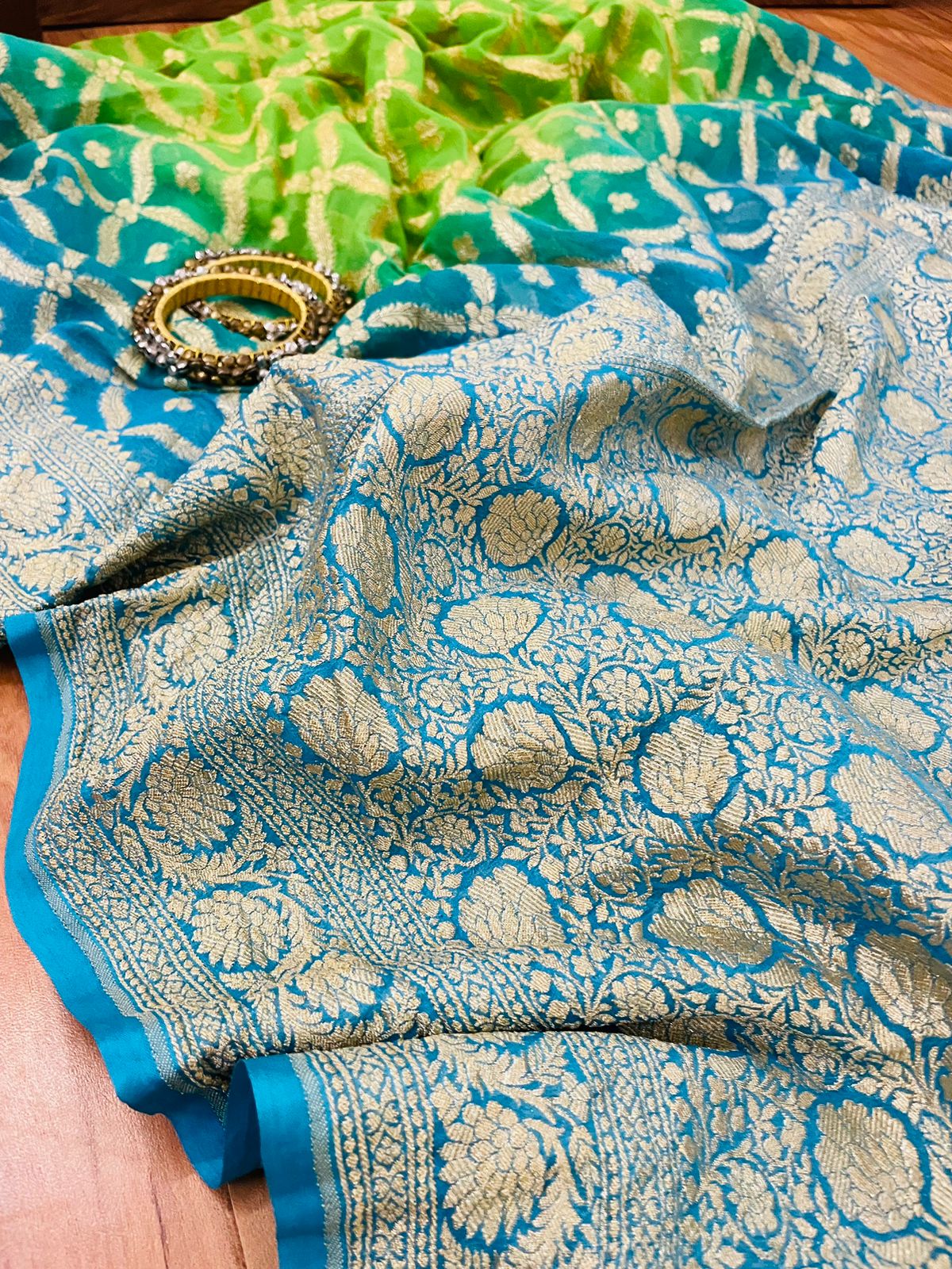 Pure Khaddi Georgette Banarasi Saree