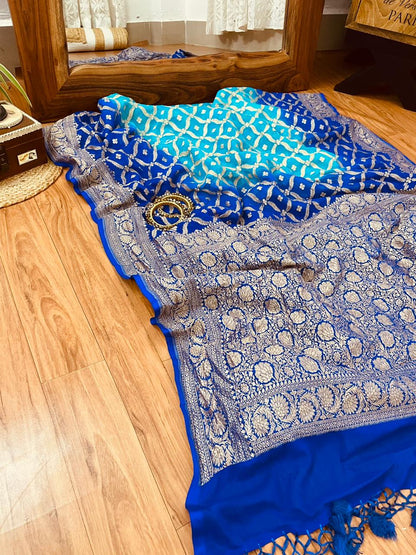Pure Khaddi Georgette Banarasi Saree