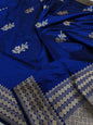 Dark Blue Handwoven Vintage Pure Banarasi Silk Boota Saree