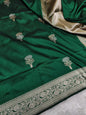 Green Pure Katan Silk Kadhua Sona Rupa Boota Saree