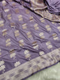 Mauve Pure Katan Silk Boota Saree