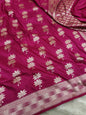 Rani Pink Pure Katan Silk Boota Saree