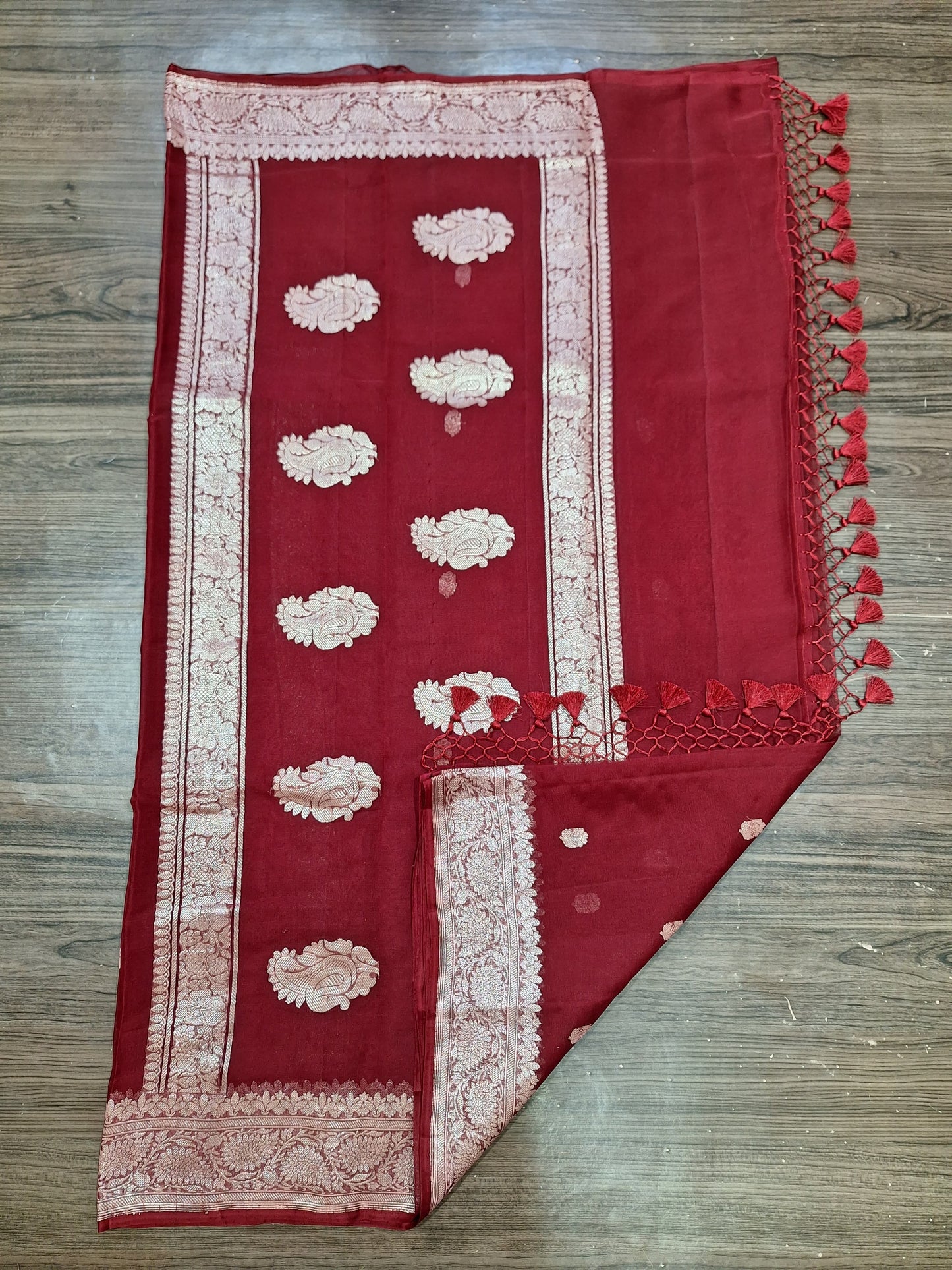 Pure Khaddi Chiffon Silk Saree