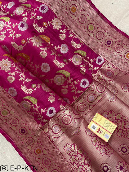 Katan Meenakari Handloom Banarasi Saree