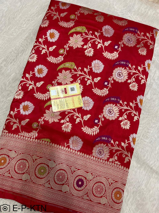 Katan Meenakari Handloom Banarasi Bridal Saree