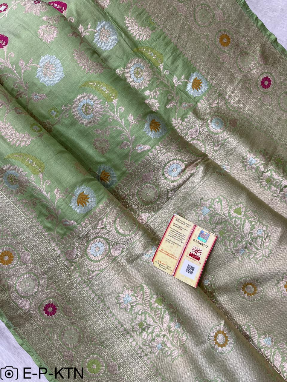 Katan Meenakari Handloom Banarasi Saree