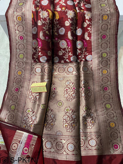 Katan Meenakari Handloom Banarasi Saree