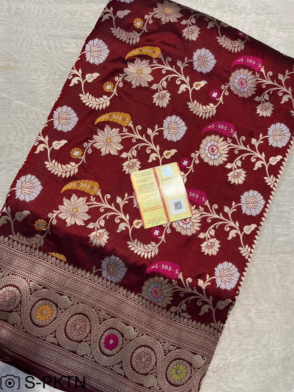 Katan Meenakari Handloom Banarasi Saree