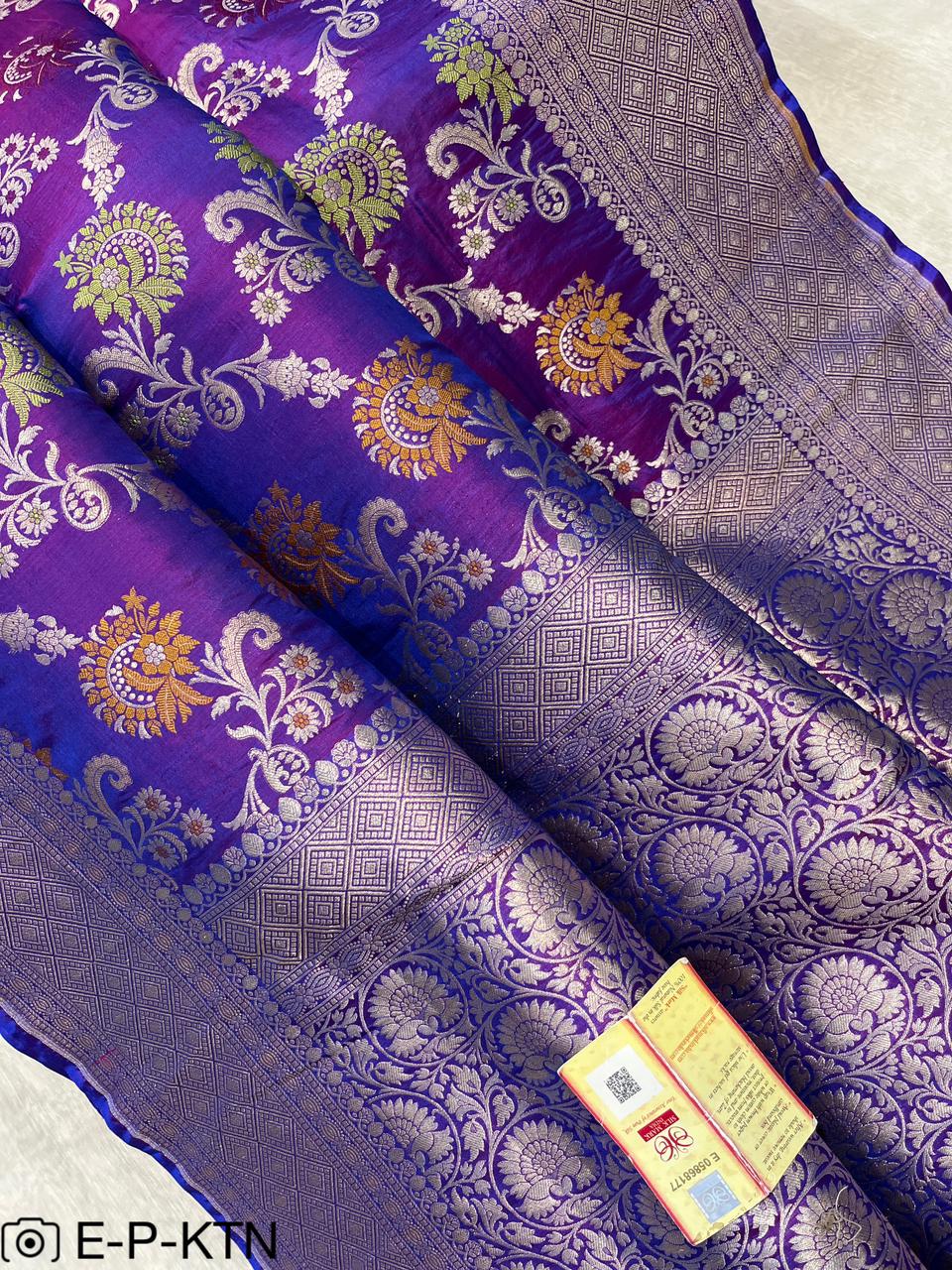 Katan Meenakari Handloom Banarasi Saree