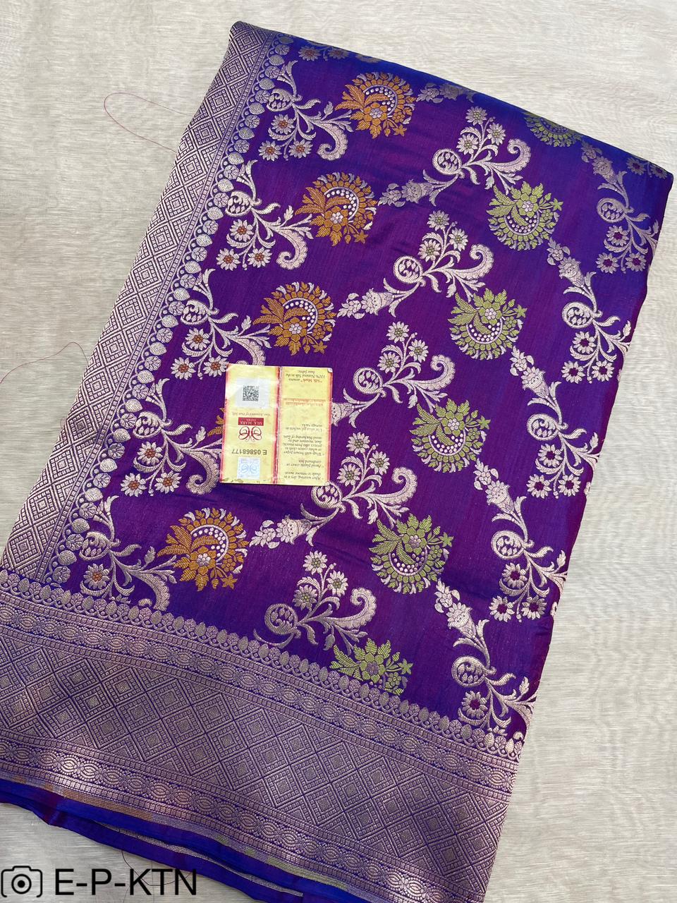 Katan Meenakari Handloom Banarasi Saree