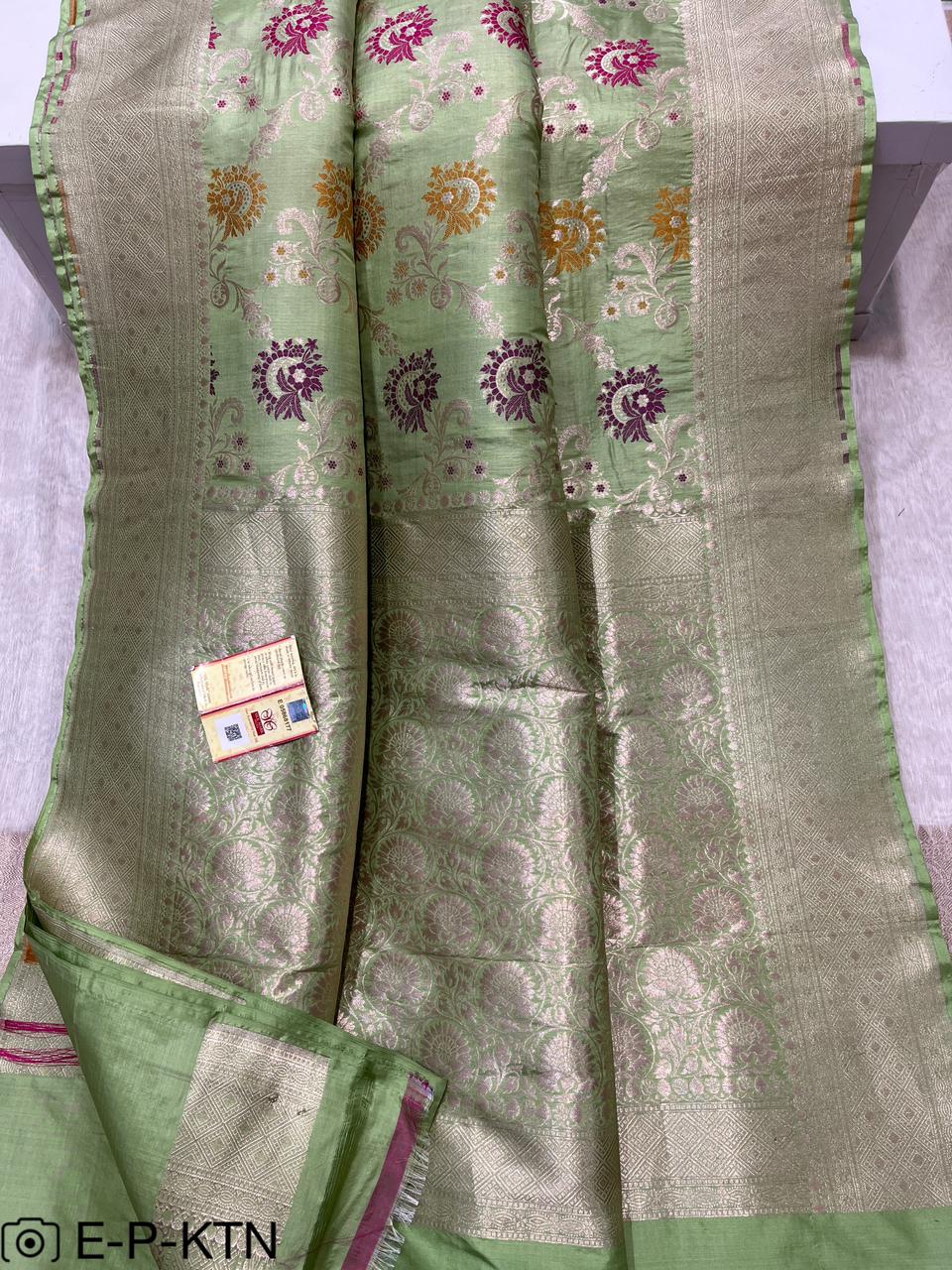 Katan Meenakari Handloom Banarasi Saree