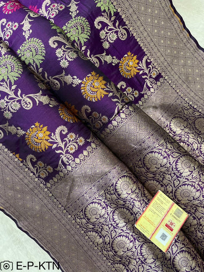 Katan Meenakari Handloom Banarasi Saree