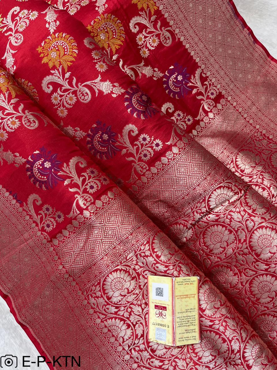 Katan Meenakari Handloom Banarasi Bridal Saree