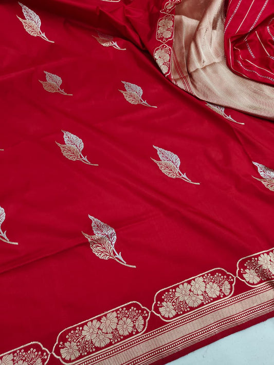 Handwoven Vintage Pure Banarasi Silk Boota Saree