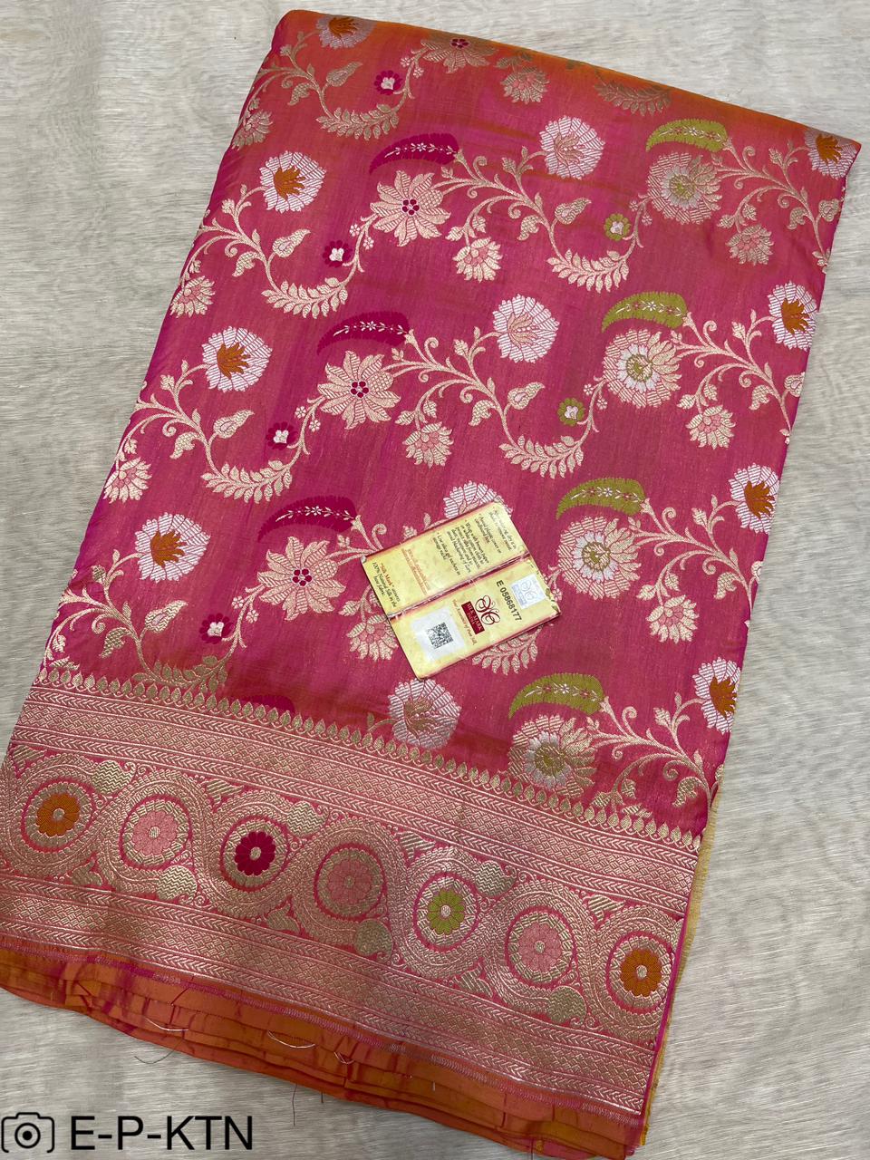 Katan Meenakari Handloom Banarasi Bridal Saree