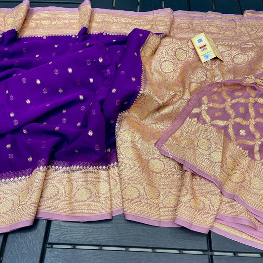 Pure Khaddi Georgette Silk Saree