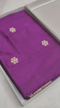 Purple Pure Banarasi Handwoven Kadhua Katan Silk Saree