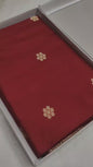Mahroon Pure Banarasi Handwoven Kadhua Katan Silk Saree