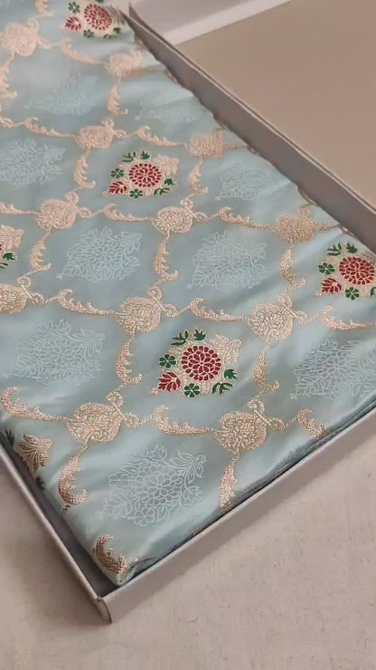 Banarasi Handwoven Satin Mashru Silk Saree