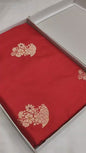 Red Pure Banarasi Handwoven Kadhua Katan Silk Saree
