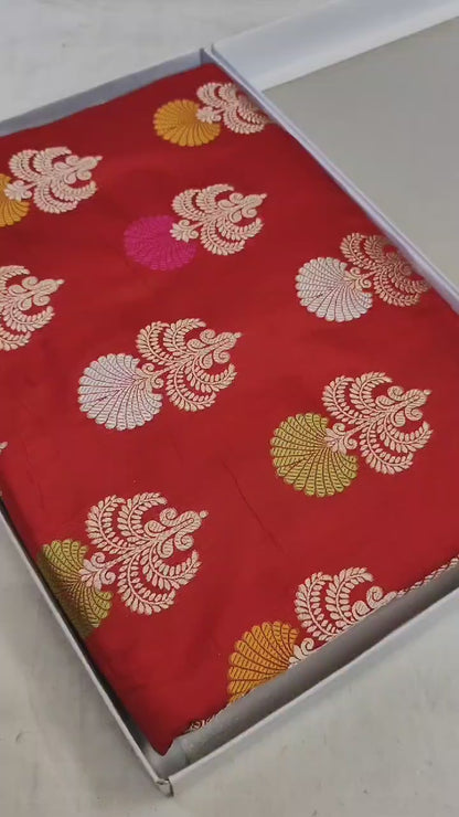 Pure Katan Silk Handloom Meenakari Boota Saree