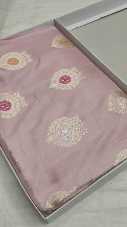 Pure Katan Silk Handloom Meenakari Boota Saree