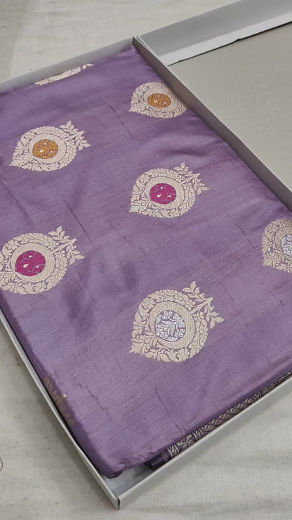 Pure Katan Silk Handloom Meenakari Boota Saree