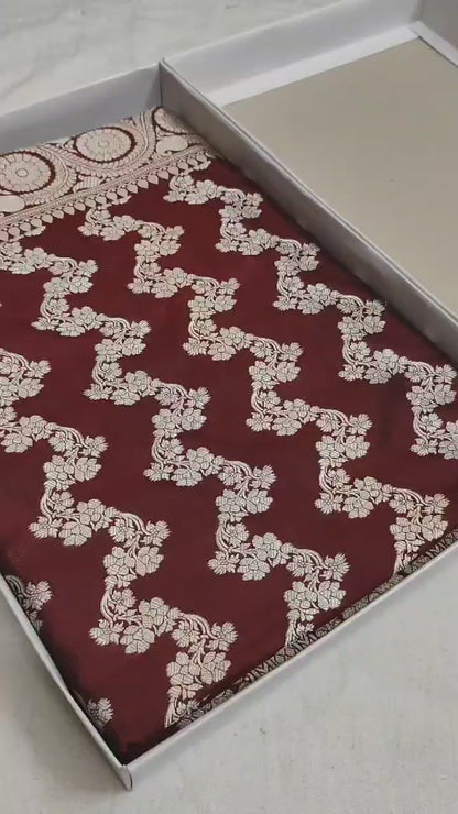 Katan Meenakari Handloom Banarasi Saree
