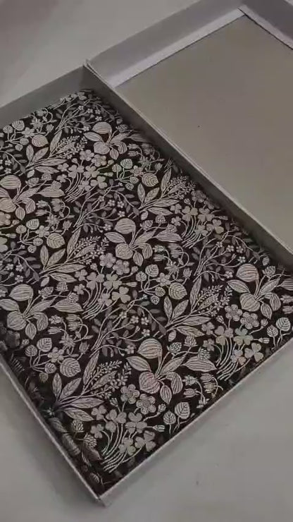 Black Pure Handloom Katan Brocade Banarasi Saree