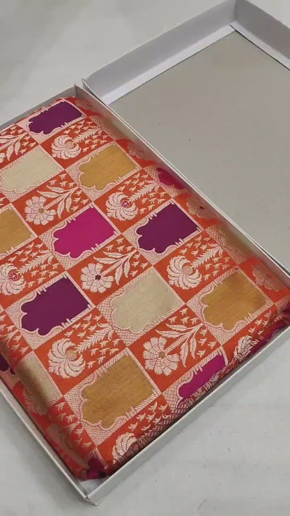 Pure Banarasi Rangkaat Saree