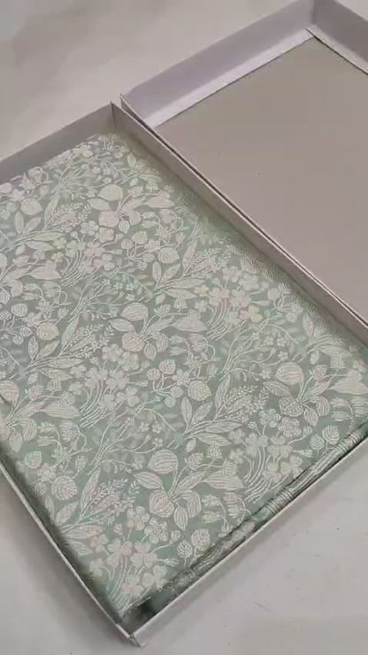 Pista Green Pure Handloom Katan Brocade Banarasi Saree