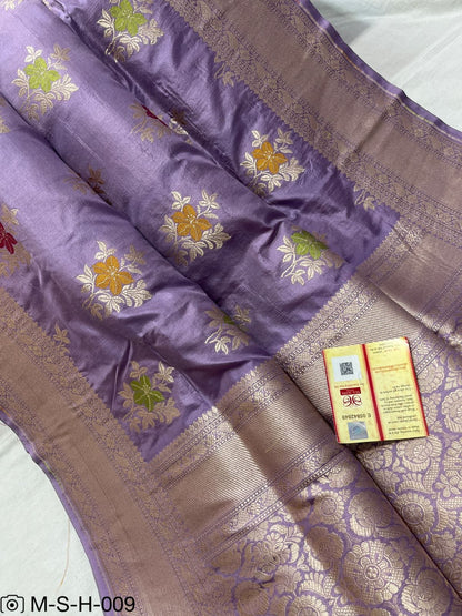 Pure Katan Meenakari Handloom Banarasi Saree