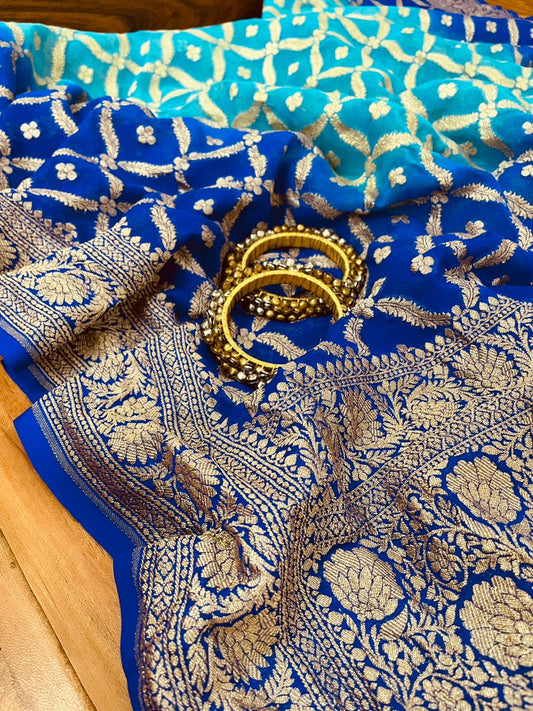 Pure Khaddi Georgette Banarasi Saree