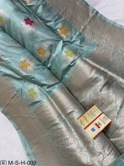 Pure Katan Meenakari Handloom Banarasi Saree