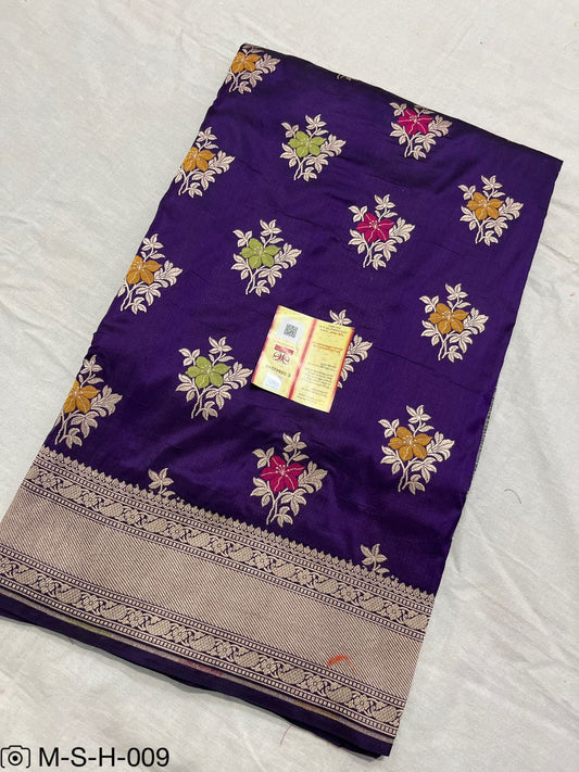 Pure Katan Meenakari Handloom Banarasi Saree