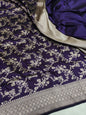 Purple Pure Katan Silk Banarasi Saree