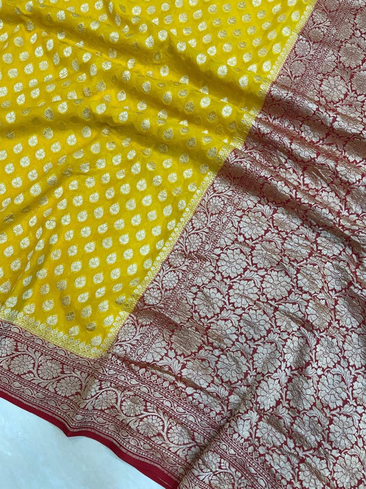 Pure Khaddi Georgette Banarasi Saree