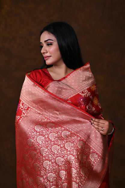 Katan Meenakari Handloom Banarasi Bridal Saree