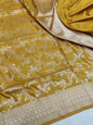 Mustard Pure Katan Silk Banarasi Saree